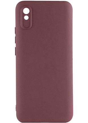 Чехол tpu getman liquid silk full camera для xiaomi redmi 9a бордовый / marsala
