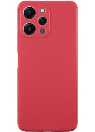 Силиконовый чехол candy full camera для xiaomi redmi 12 красный / camellia