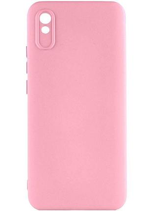 Чохол tpu getman liquid silk full camera для xiaomi redmi 9a рожевий / pink