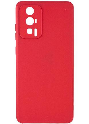 Силиконовый чехол candy full camera для xiaomi poco f5 pro красный / camellia