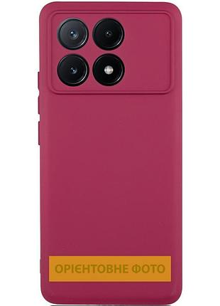 Чохол tpu getman liquid silk full camera для xiaomi poco x6 / note 13 pro 5g бордовий / marsala