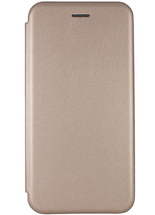 Кожаный чехол-книжка classy для motorola moto g85 золотой