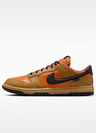 Оригинальные мужские кеды nike dunk low gore-tex hq2053-700 кроссовки новое состояние с