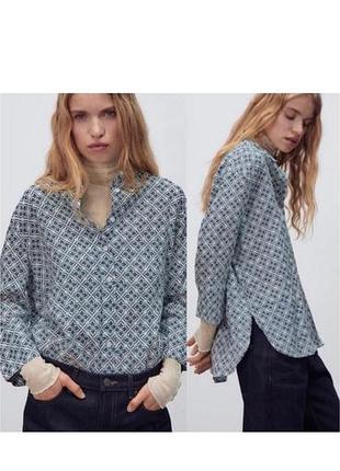 Сорочка 100% льон zara жіноча с