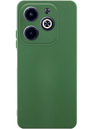 Чехол tpu getman liquid silk full camera для infinix hot 40i зеленый / dark green
