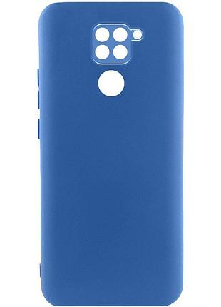 Чохол tpu getman liquid silk full camera для xiaomi redmi note 9 / redmi 10x синій / navy blue