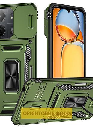Ударостійкий чохол camshield army ring для xiaomi redmi 15c (eu) оливковий / army green