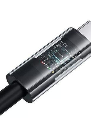 Дата кабель baseus gem fast charging type-c to type-c 100w (2m) (p10373000111-01) cluster black 5