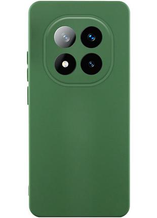Чохол tpu getman liquid silk full camera для xiaomi redmi note 14 pro 5g зелений / dark green