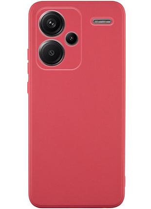 Силиконовый чехол candy full camera для xiaomi redmi note 13 pro+ красный / camellia