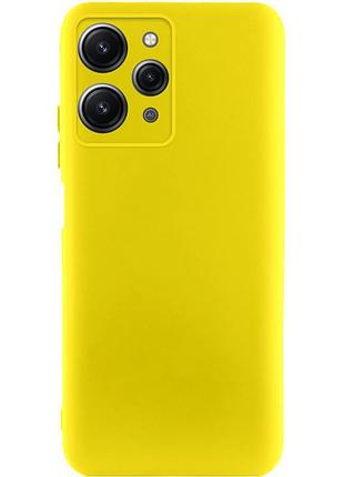 Чохол tpu getman liquid silk full camera для xiaomi redmi 12 жовтий / flash