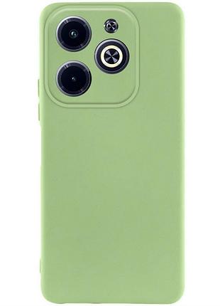 Чехол tpu getman liquid silk full camera для infinix hot 40i зеленый / pistachio