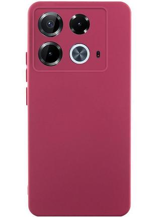 Чехол tpu getman liquid silk full camera для infinix note 40 4g бордовый / marsala