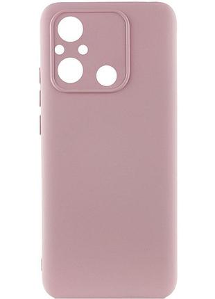 Чохол tpu getman liquid silk full camera для xiaomi redmi 12c рожевий / pink sand