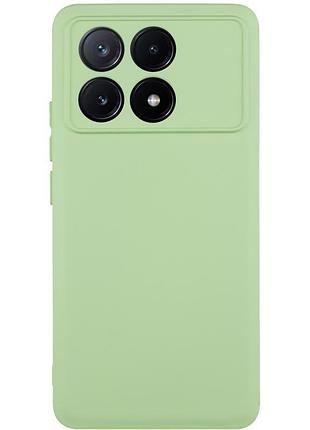 Чохол tpu getman liquid silk full camera для xiaomi poco x6 pro зелений / pistachio