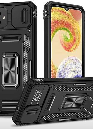 Ударостійкий чохол camshield army ring для samsung galaxy a06 чорний / black