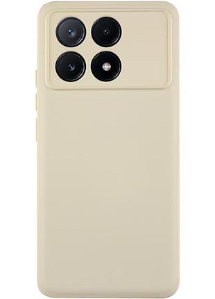 Чехол tpu getman liquid silk full camera для xiaomi poco x6 pro песочный / sand
