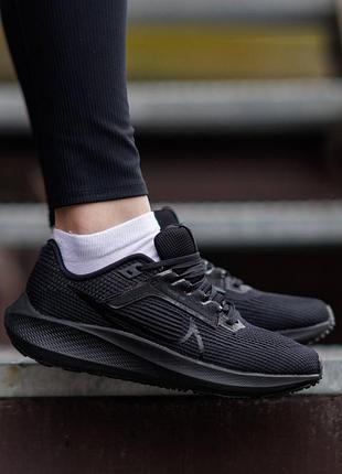 Кроссовки nike air zoom pegasus 40 найк эир зум пегасус черные женские для тренировок и фитнеса