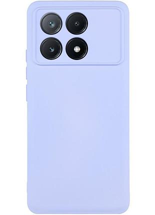 Чехол tpu getman liquid silk full camera для xiaomi poco x6 pro сиреневый / light purple