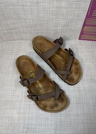 Оригінальні анатомічні шльопанці birkenstock шкіряні