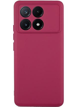 Чехол tpu getman liquid silk full camera для xiaomi poco x6 pro бордовый / marsala
