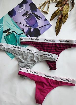 Бавовняні трусики стрінги calvin klein xs xxs 34