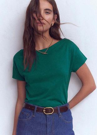Футболка базова зелена 100% бавовна