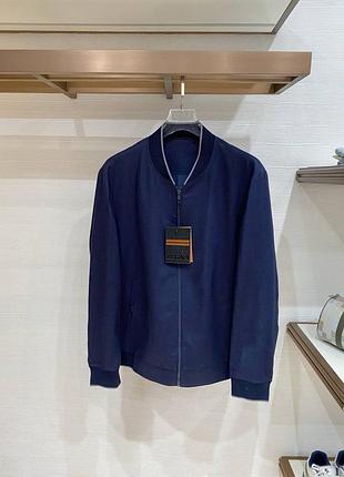 Чоловіча куртка бомбер з льону loro piana