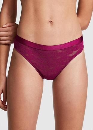 Трусики женские victoria's secret wear everywhere xs бордовые