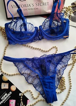Комплект белья bluebella 70d 75c 32d m 38 40 lмягкая чашка ажурный кружевный
