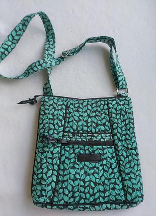 Женская кросс-боди хлопковая сумка через плечо vera bradley в стиле хипстер с узором «shower vines»