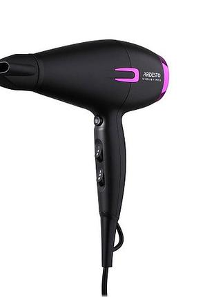 Фен з дифузором ardesto violet pro hd-y221pro 1750-2100вт 2 швидкості 3 температурні режими чорний