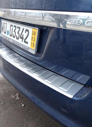 Накладка на задний бампер opel astra h combi (нержавейка)