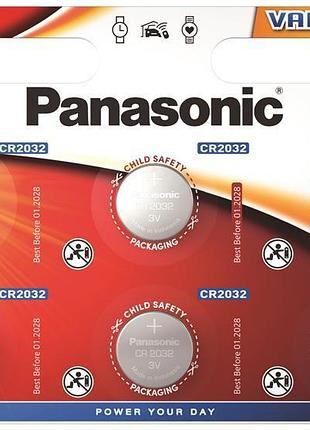Литиевая батарейка panasonic cr2032 lithium cr-2032el/6b 3-6в блистер 6шт