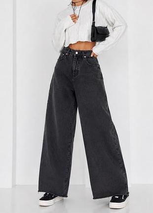 Джинси adalae висока талія широкі штанини висока посадка рр 48-50 nev look adalae