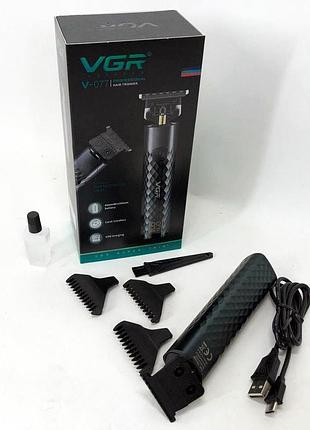Бритва для бороды vgr v-077, vgr машинка для стрижки, триммер для бороды универсальная wd-255 с насадками