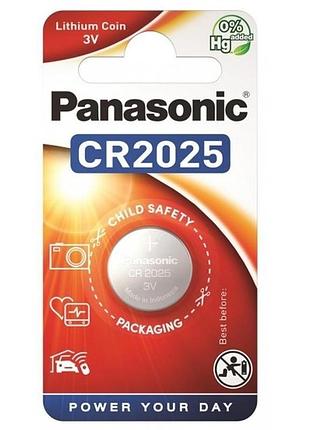 Литиевая батарейка panasonic cr2025 lithium cr-2025el/1b 3-6в