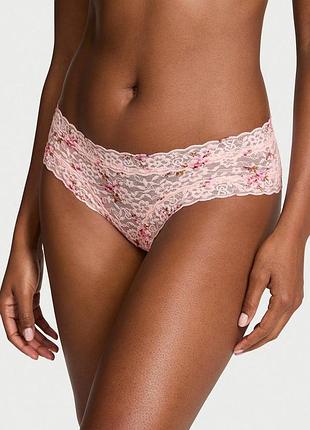 Жіночі трусики victoria's secret (265129978876) lace cheeky xxl рожеві