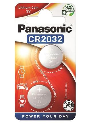 Литиевая батарейка panasonic cr2032 lithium cr-2032el/2b 3-6в