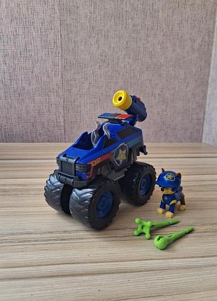 Ігровий набір paw patrol rescue wheels поліцейський автомобіль гонщика делюкс синя