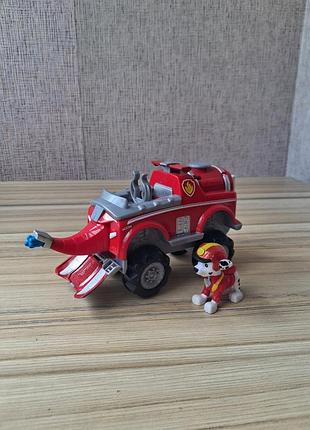 Ігровий набір paw patrol джунглі автомобіль-трансформер з водієм маршал