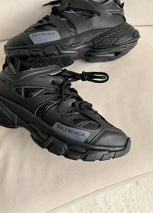 Женские чёрные баленсиага трек balenciaga track black 39