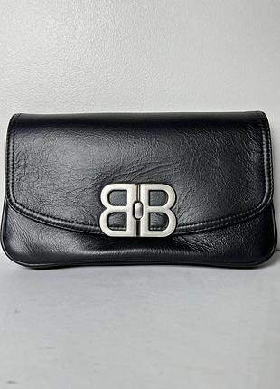Сумка жіноча balenciaga bb soft medium, чорна
