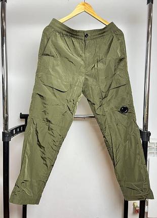 Брюки-карго в стиле c.p. company из полиамида 005904g 674, зелёные, размер l (cp17001.1l)