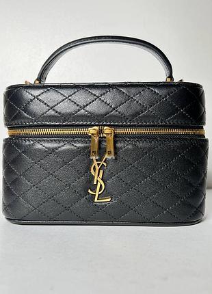 Сумка saint laurent gaby vanity medium, чорна