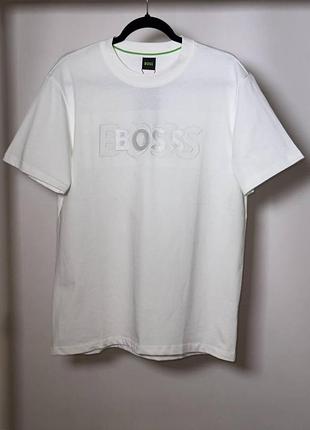 Мужская футболка boss tee shirt drop needle белая (hb12001.1m)