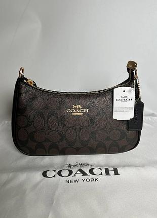 Сумка coach teri shoulder bag in signature canvas
