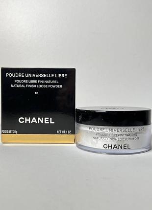 Рассыпчатая пудра для естественного макияжа chanel poudre universelle libre 10
