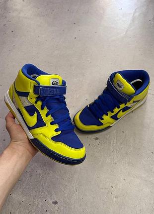 Nike 6.0 mogan mid 2 skate shoes blue yellow men’s eu 44 us 10 кросівки nike 6.0 mogan mid 2 синьо-жовті скейтові eu 44