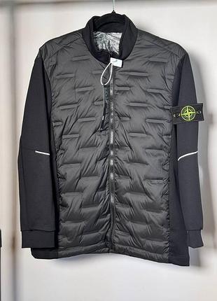 Мужская куртка stone island full zip jacket черная (si24001.1m)